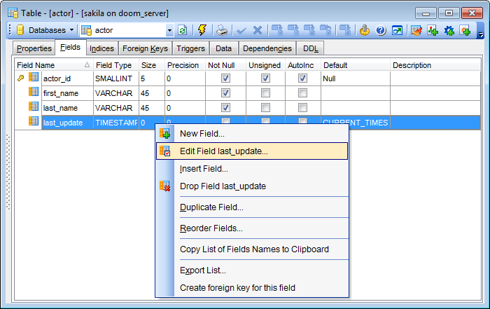 Online Documentation For SQL Manager For MySQL | SQLManager